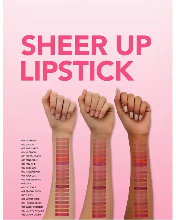 رژ لب جامد فلور مدل SHEER UP شماره 03
